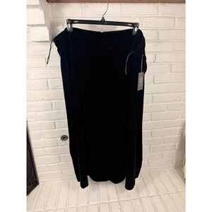 Vince Camuto Womens 3X Black Velvet Maxi Skirt Stretch Plus Size NWT